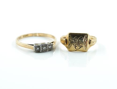 TWO GOLD RINGS (2)