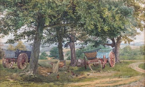 *** COMBINED WITH LINE 2 ***GEORGE SPRAWTON CATLOW (BRITISH, EXH. 1884-1900) (2)
