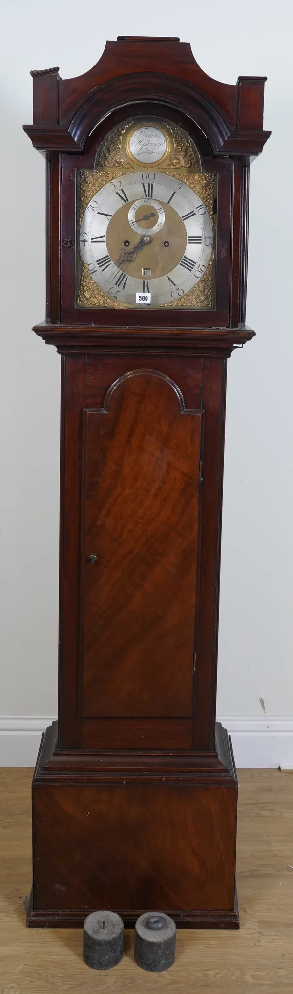 A MAHOGANY LONGCASE CLOCK