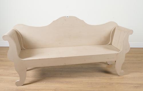 A PAINTED PINE SOFA