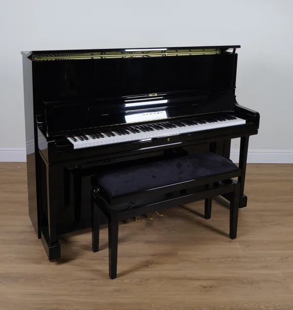 ’YAMAHA TRANSACOUSTIC TA2’ A BLACK LACQUERED UPRIGHT PIANO (3)