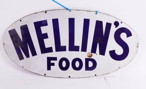 MELLIN’S FOOD, OVAL ENAMEL SIGN