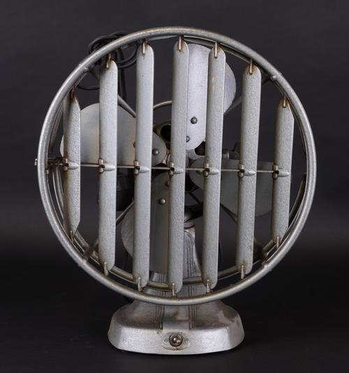 WEBLEY & SCOTT ‘THE WEBLEY FAN’, A MID 20TH CENTURY SILVER PAINTED DESK FAN