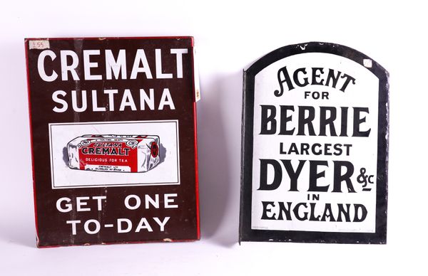 CREMALT SULTANA “GET ONE TO-DAY" DOUBLE SIDED ENAMEL SIGN (2)