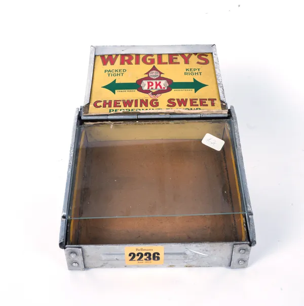 WRIGLEY’S, A MID 20TH CENTURY METAL COUNTERTOP RETAIL STAND