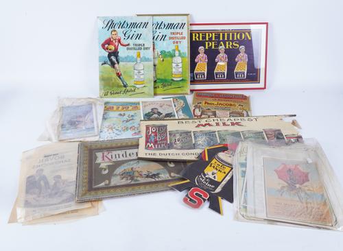 A GROUP OF EARLY 20TH CENTURY ADVERTISING SIGNS AND LEAFLETS (QTY)