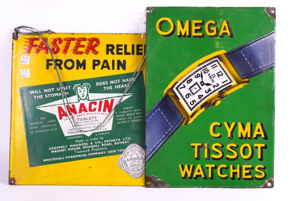 ANNACIN “FASTER RELIEF FROM PAIN” ENAMEL SIGN (2)