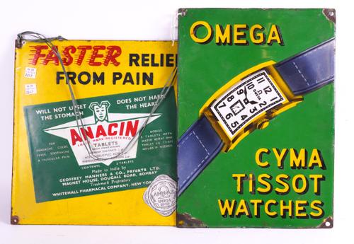 ANNACIN “FASTER RELIEF FROM PAIN” ENAMEL SIGN (2)