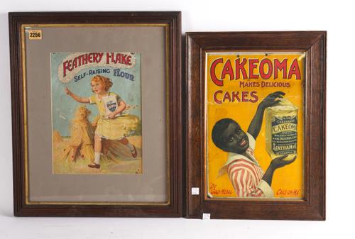 A GROUP OF FOUR EARLY 20TH CENTURY FRAMED FLOUR AND BAKING POWDER ADVERTISING POSTERS (4)