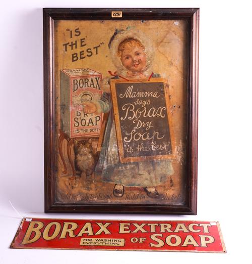 BORAX, A 19TH CENTURY FRAMED ADVERTISING POSTER (2)