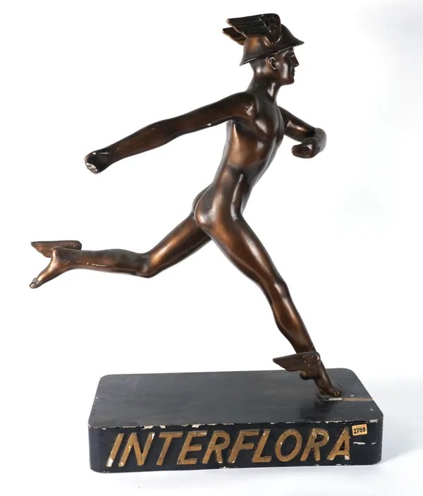 INTERFLORA, A FIGURAL ADVERTISING FIGURE FORMED AS HERMES