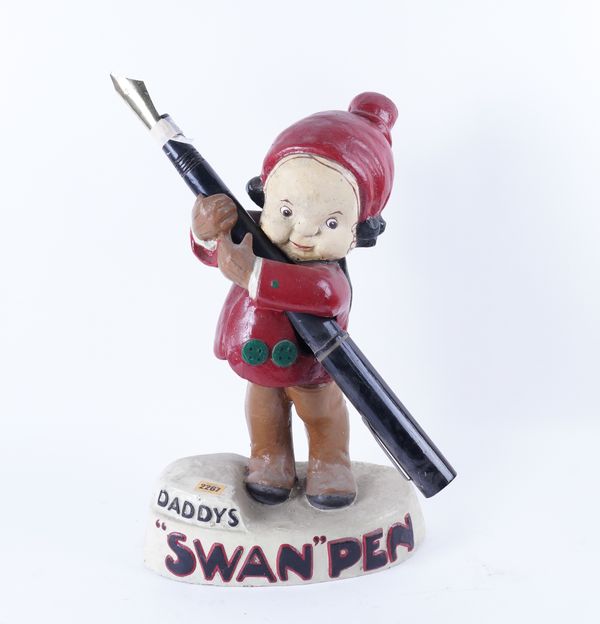 DADDYS SWAN PEN, A MID 20TH CENTURY COMPOSITE ADVERTISING FIGURE