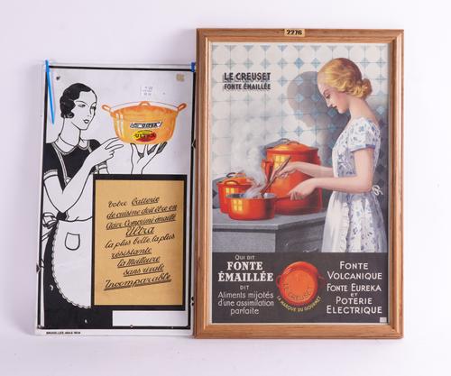 LE CREUSET, AN EARLY 20TH CENTURY ADVERTISING POSTER (2)