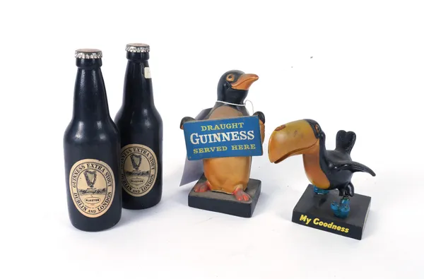 GUINNESS, A RUBBER ADVERTISING MODEL OF A PENGUIN HOLDING A SIGN (4)