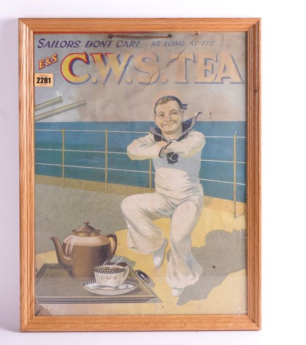 C.W.S TEA, AN ADVERTISING POSTER FEATURING A SAILOR (2)