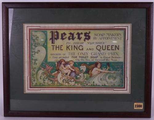 PEARS SOAP, TWO EARLY 20TH CENTURY ADVERTISING PRINTS (2)