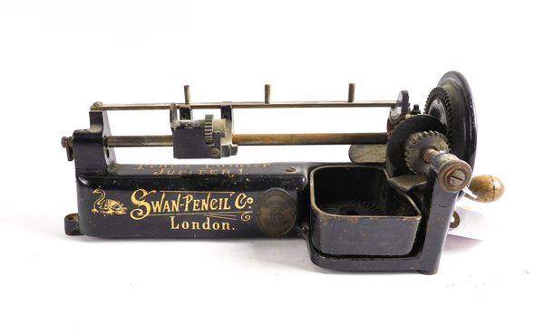 SWAN PENCIL COMPANY, AN EARLY 20TH CENTURY MECHANICAL PENCIL SHARPENER