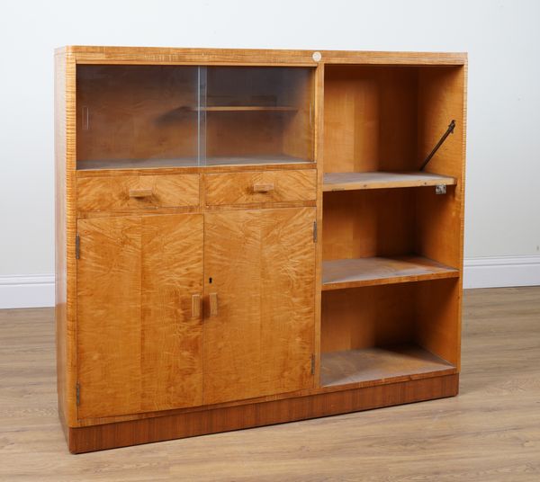 HEALS, A MID 20TH CENTURY SATINWOOD SIDE CABINET