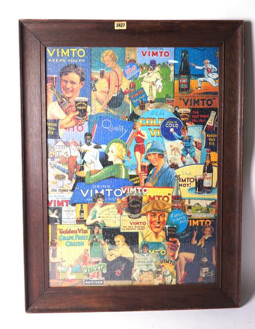 ‘VIMTO’ AN EARLY 20TH CENTURY FRAMED ADVERTISING JIGSAW