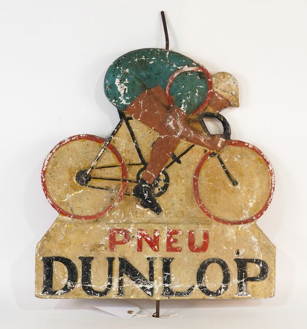 PNEU DUNLOP, A MID 20TH CENTURY FRENCH COMPOSITE ADVERTISING SIGN