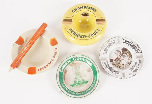 A GROUP OF FOUR MID 20TH CENTURY ADVERTISING DISHES OR ASHTRAYS (4)
