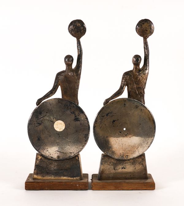 TWO MID 20TH CENTURY TROPHY AWARDS FOR THE DAILY MIRROR DISC FESTIVAL 1955 AND 1956