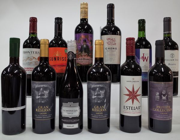 12 BOTTLES CHILEAN RED WINE