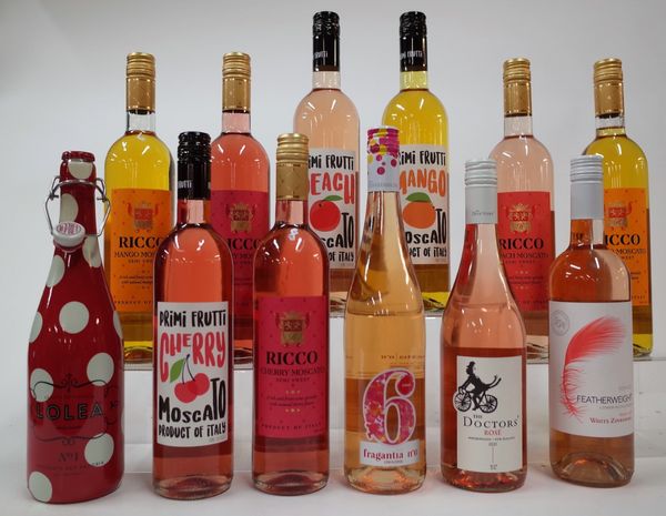 12 BOTTLES LOW ALCOHOL WINES AND FRUIT BLENDS