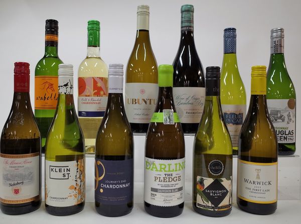 12 BOTTLES SOUTH AFRICAN CHARDONNAY AND SAUVIGNON BLANC