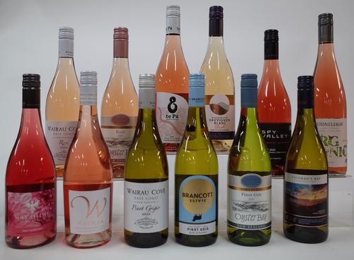 12 BOTTLES NEW ZEALAND ROSÉ AND WHITE WINE