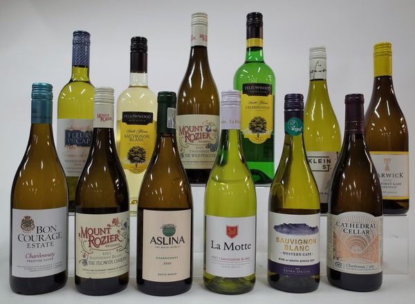 12 BOTTLES SOUTH AFRICAN CHARDONNAY AND SAUVIGNON BLANC