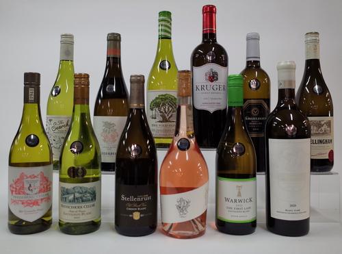 11 BOTTLES SOUTH AFRICAN WHITE AND 1 ROSÉ WINE