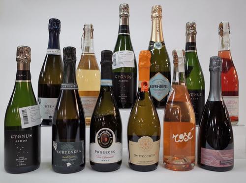 12 BOTTLES SPARKLING WINE (MIXED ORIGIN)