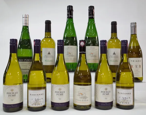 11 BOTTLES FRENCH AND 1 ITALIAN WHITE WINE