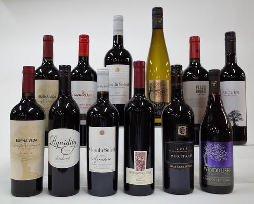 11 BOTTLES ARGENTINIAN AND CANADIAN RED AND 1 WHITE WINE