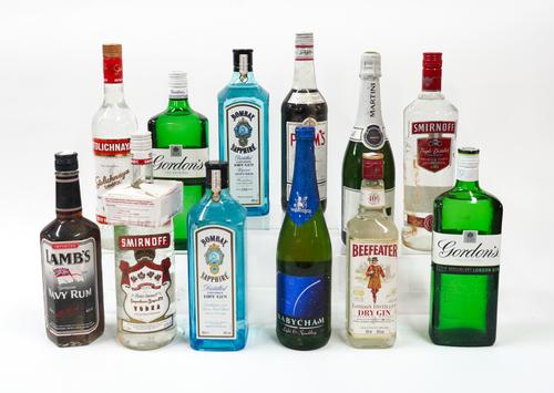 TWELVE BOTTLES OF SPIRITS AND SPARKLING WINE INCLUDING MARTINI ASTI AND TWO BOTTLES OF SMIRNOFF VODKA (12)