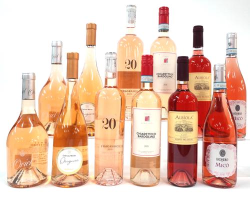 12 BOTTLES ITALIAN AND FRENCH ROSÉ WINE