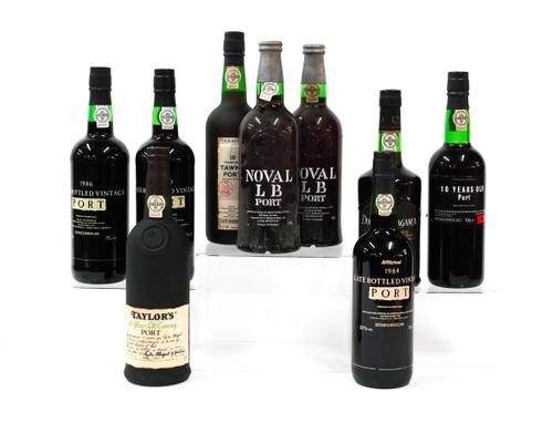 NINE BOTTLES OF PORT INCLUDING TAYLOR'S 20 YEAR OLD TAWNY PORT (9)