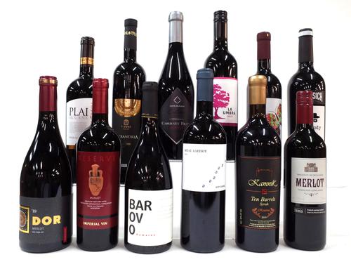 12 BOTTLES CROATIAN, MOLDOVAN, MACEDONIAN, GREEK, CYPRIOT AND BULGARIAN RED WINE