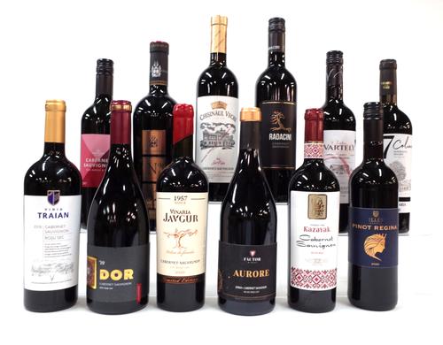 12 BOTTLES POLISH, HUNGARIAN AND MOLDOVAN RED WINE