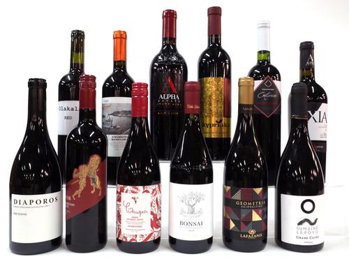 12 BOTTLES GREEK AND CYPRIOT RED WINE