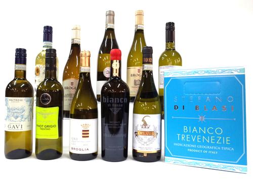 10 BOTTLES AND 1 BOX ITALIAN WHITE WINE