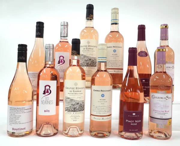 12 BOTTLES FRENCH AND GERMAN ROSÉ WINE