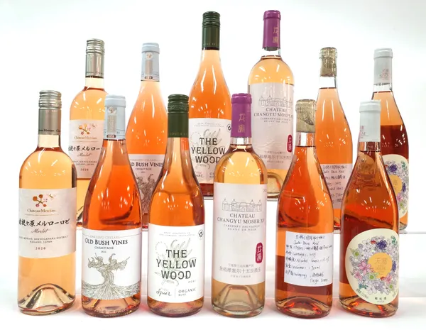 12 BOTTLES SOUTH AFRICAN, CHINESE AND JAPANESE ROSÉ WINE