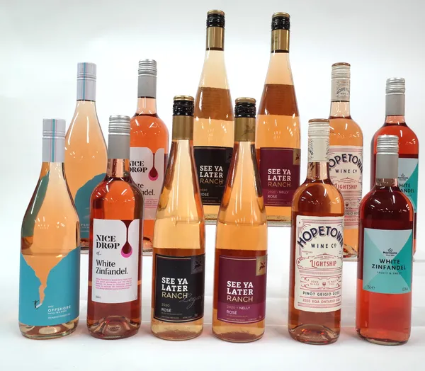 12 BOTTLES CANADIAN AND AMERICAN ROSÉ WINE