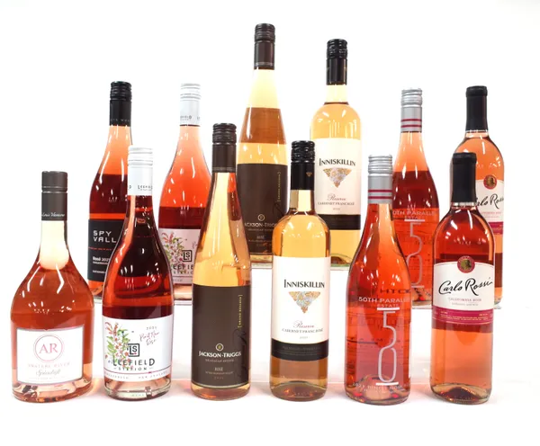 12 BOTTLES AUSTRALIAN, CANADIAN, AMERICAN AND NEW ZEALAND ROSÉ WINE