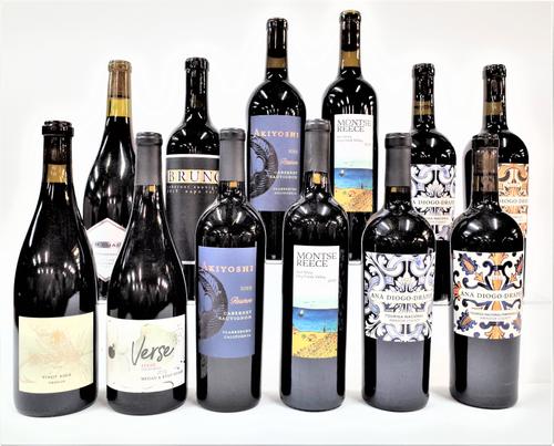 12 BOTTLES AMERICAN RED WINE