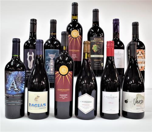12 BOTTLES AMERICAN RED WINE