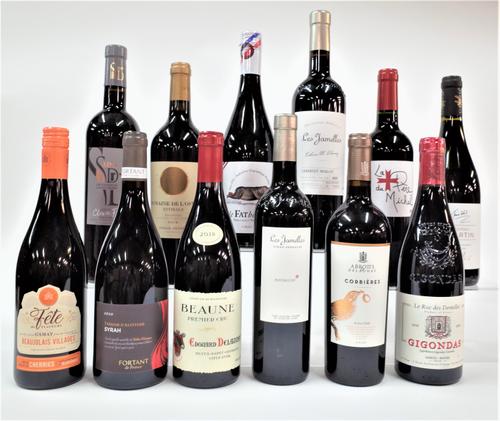12 BOTTLES FRENCH RED WINE