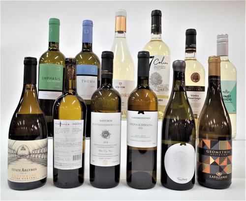 12 BOTTLES GREEK AND MOLDOVAN WHITE WINE